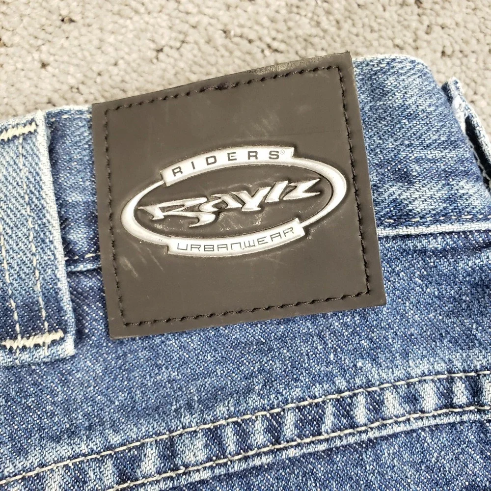 VTG Raylz Jeans Mens 36x30 Blue Wide Leg Denim Streetwear Skater Grunge Baggy